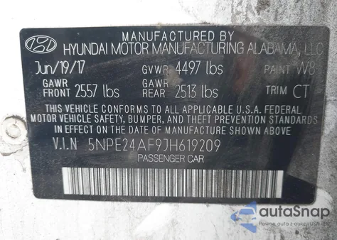 2018 Hyundai Sonata Se from USA, damaged, VIN 5NPE24AF9JH619209